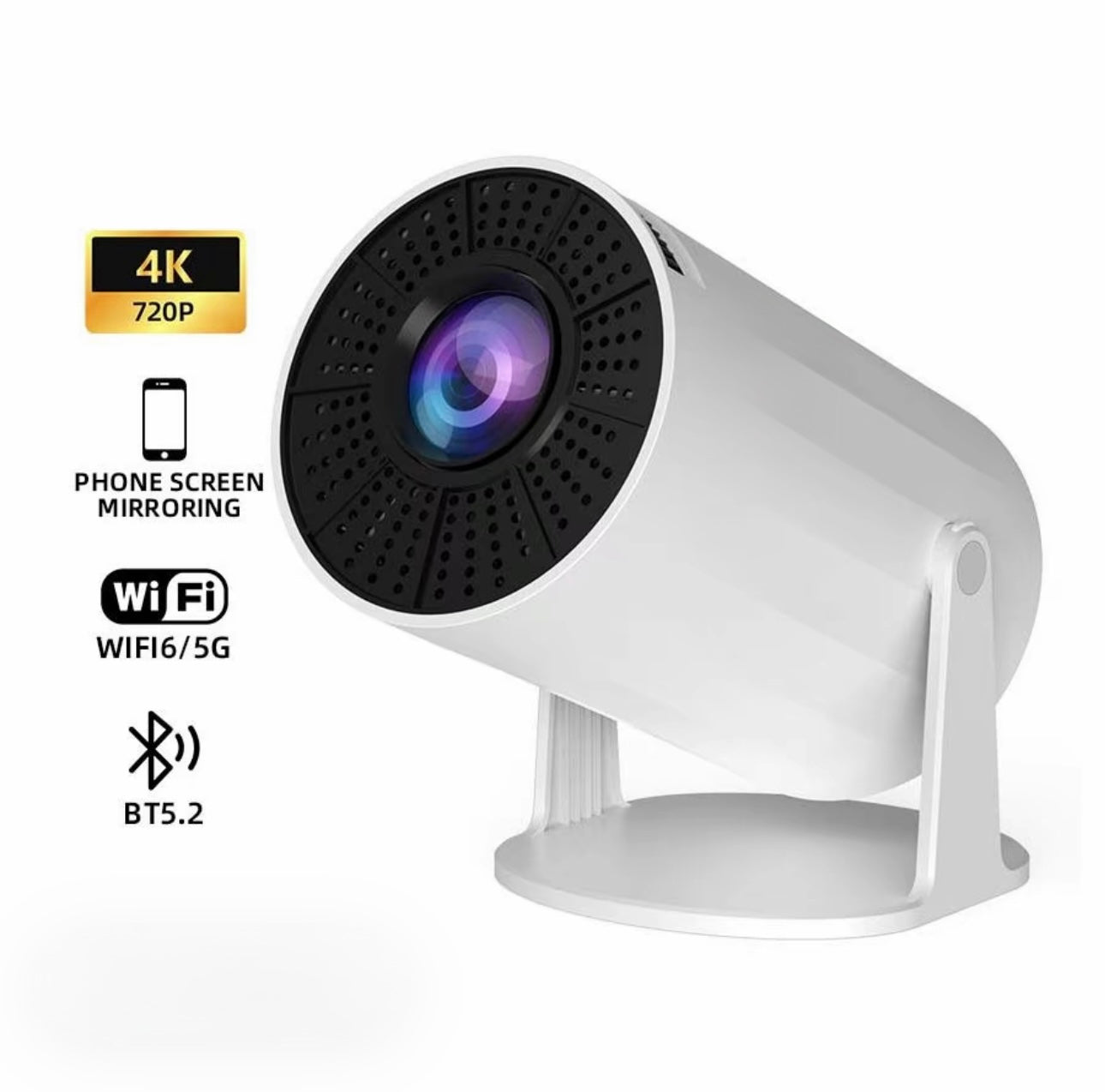 Swiftly Portable 4K Projector for Home Theater