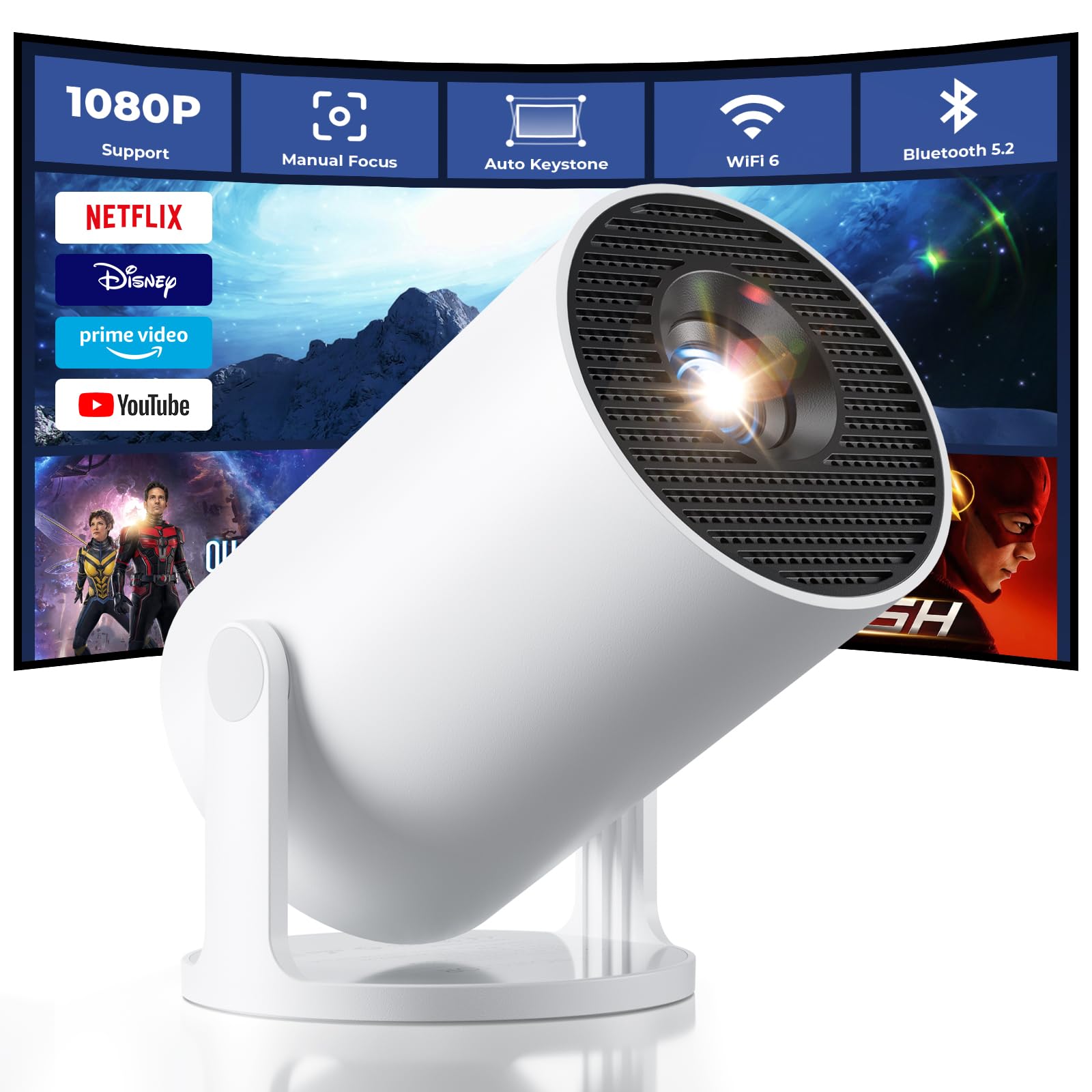 CineBeam Portable 4K Projector for Home Theater